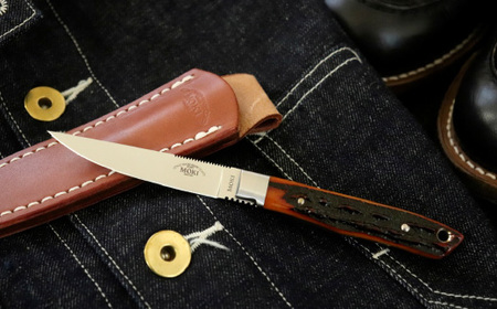 アウトドアナイフ トラウト&バード(フラット)ジグドボーン モキナイフ