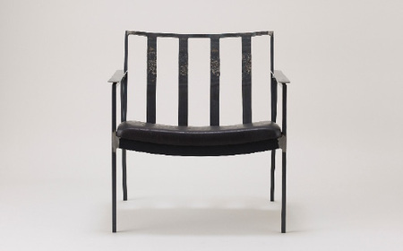 SHIN ラウンジチェア 鉄の素材感が伝わるシャープな椅子 家具 イス いす おしゃれ オシャレ