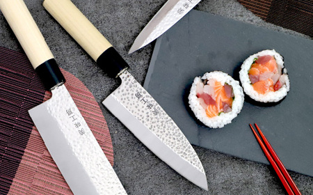 【訳あり・数量限定】古流鎚目仕上 和包丁3本セット【菜切・出刃・小出刃包丁】