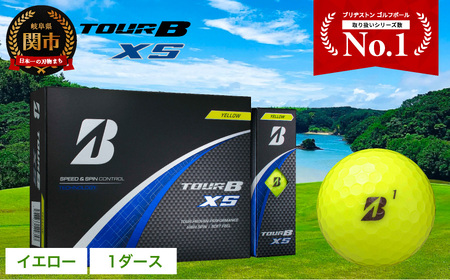 2024年モデル】ゴルフボール TOUR B XS イエロー 1ダース