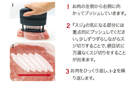 ニクサスプロ 肉の筋切り器 食洗機対応 牛肉 豚肉 鶏肉 キッチン 料理