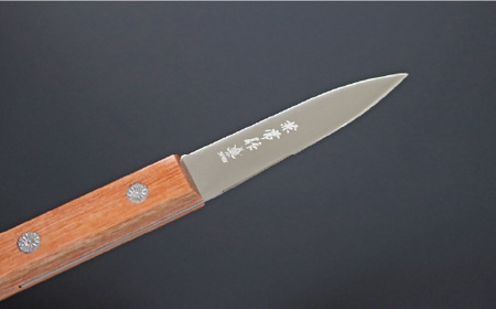 兼常作　パーリングナイフ 60mm（赤合板柄） 関市 包丁 料理 刃物 キッチン KC-344