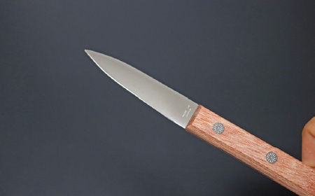 兼常作　パーリングナイフ 60mm（赤合板柄） 関市 包丁 料理 刃物 キッチン KC-344