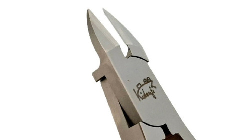 ニッパー爪切り【きでんじ 喜伝次 爪切り 実 - みのり - 爪ヤスリ・レザーケース付き】 直刃波柄