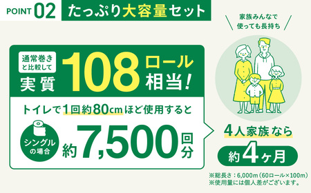 トイレットペーパー シングル 60ロール 100m 美緑100S