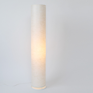 美濃和紙照明フロアスタンド　VF-2054　小倉流紙白　E-26　40Wまで対応　LED電球使用可／照明器具　和風　和紙使用　和室　リビング　客間　廊下　円筒型 E-26　40Wまで対応　LED電球使用可