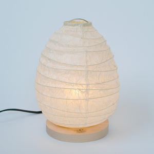 美濃和紙照明テーブルライト　SS-3028　小倉流紙白　E-17　25Wまで対応　LED電球使用可／照明器具　和風　和紙使用　たまご型　コンセント E-17　25Wまで対応　LED電球使用可