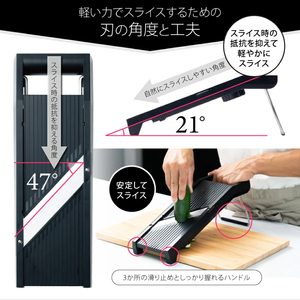 ダイヤル式リフトスライサー AMS-01 厚み調整可能 関の包丁の技術で作られた刃で均一にスライス/ 多機能 スライサー 調理器具  千切り 野菜 果物 指ガード 安全ホルダー 日本製  抜群の切れ味 TV番組「所さんお届けモノです!」で紹介されました(2025.6.14)」