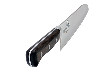 ＜湿式砥石を使用した本格刃付＞ ◇貝印 関孫六 木蓮 牛刀 180mm （本通し・一体口金・ステンレス三層鋼）