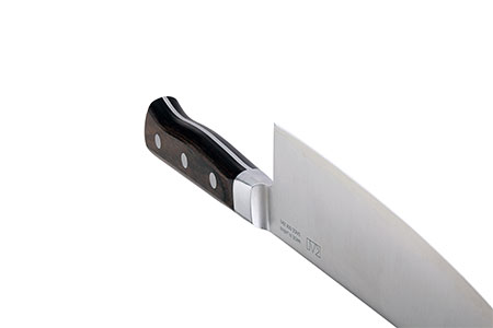 ＜湿式砥石を使用した本格刃付＞ ◇貝印 関孫六 木蓮 牛刀 180mm （本通し・一体口金・ステンレス三層鋼）