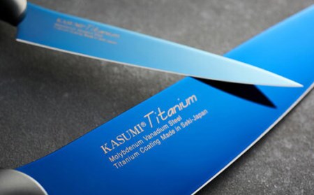 【霞 KASUMI】チタンコーティング 三徳包丁