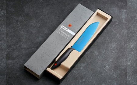 【霞 KASUMI】チタンコーティング 三徳包丁