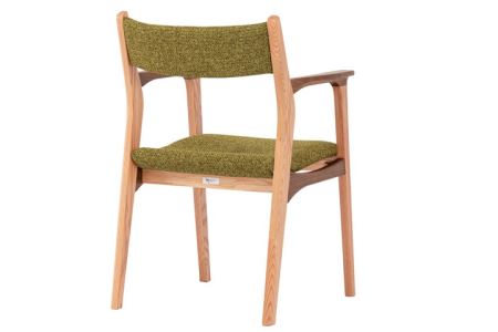 イグナイト ダイニングチェア (肘付)【オーク＆ウォルナット材】JIG-DCX191A PNO+W/DバトンYG