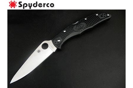 H40-06 【スパイダルコ】エンデューラ4 フルフラット ブラック（折りたたみナイフ）