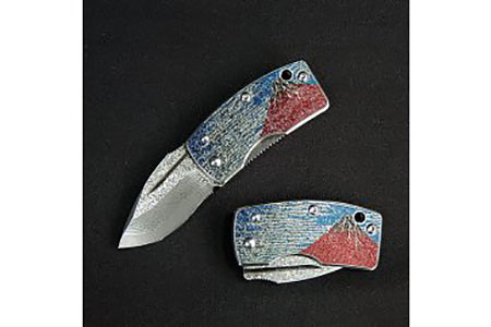 浮紋-UKIMON-ダマスカス 【赤富士】