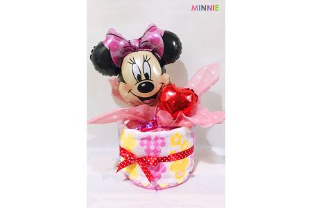 キャラクターバルーンおむつケーキ 1段タイプ ミニー S12 14 岐阜県関市 ふるさと納税サイト ふるなび