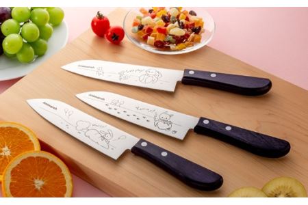 Animarch　三徳包丁　３本セット（ねこ、いぬ、うさぎ）　H18-17