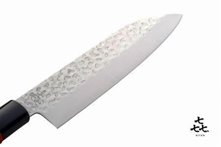 「?.」 KITEN 槌目 三徳包丁 H10-94