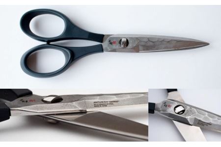 H54-08 三昧 タクティカルシザー（ダマスカス鋼キッチンはさみ） 携帯レザーケース付き