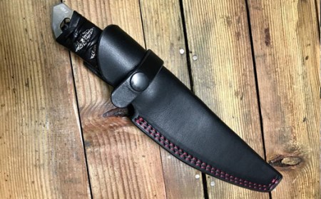 H184-01 カスタムナイフ 炎/柄巻き