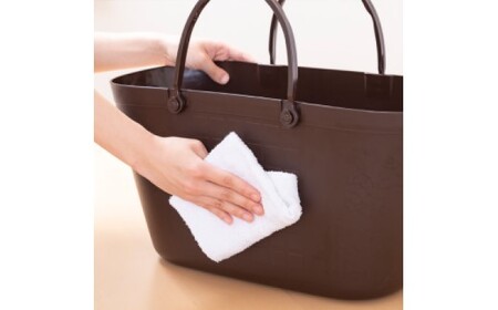【エコマーク製品】トヨテックバスケット　同色（茶・茶）セット～洗濯カゴ・ランドリーバスケット・収納バッグ・かご～D10-11