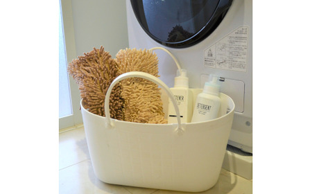 D15-08 【エコマーク製品】トヨテックバスケット 3色（ベージュ・白・茶）セット ～洗濯カゴ・ランドリーバスケット・収納バッグ・かご～