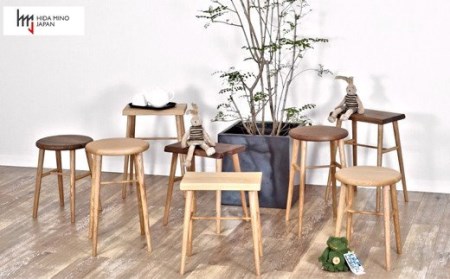 D77-02 ハイスツール/サイドテーブル【オーク+ウォルナット材】JCW73016X ONO+W