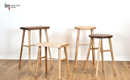 D77-02 ハイスツール/サイドテーブル【オーク+ウォルナット材】JCW73016X ONO+W