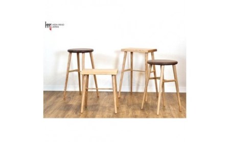 D83-01 ハイスツール/サイドテーブル【オーク+ウォルナット材】JCW73026X ONO+W