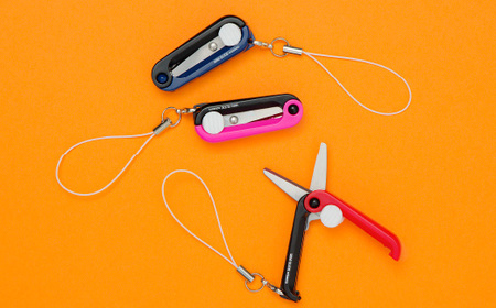 H5-218 ミニはさみ ツートンカラー3色セット(ピンク×黒 赤×黒 紺×黒)Hセット