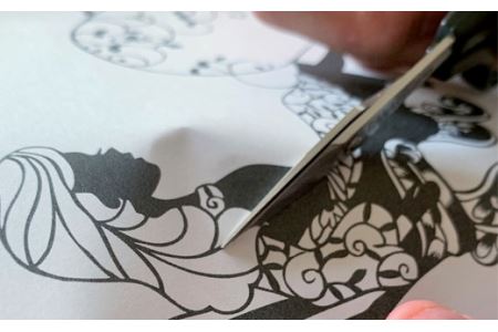 蒼山日菜監修　切り絵はさみ 中級者用 (DSA-100M)  日本製  CANARY 