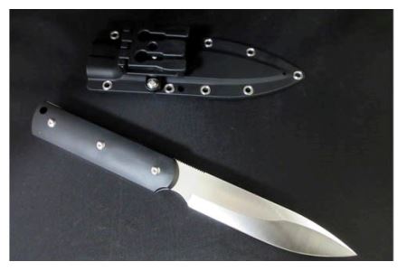 H58-14 Campn' Twin スライサー ブラック （シースナイフ ケース付き）