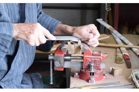 H107-03 【職人技】ハバキ製作(銀一重)【日本刀・刀装具】 ( 濃州堂 )