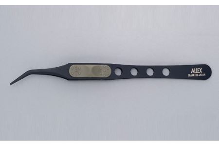 H8-135 ALLEX ピンセット【先曲がり】フッ素コートタイプ（P-4F 21111）