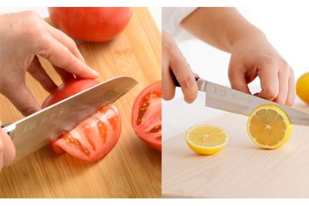 H70-18 源虎徹 スウェーデン鋼 三徳＆ペティ 包丁2本セット（安田刃物）