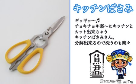 H35-35 【さかなクンオリジナル】（柳刃包丁、キッチンバサミ）2点セット