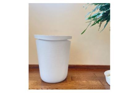 【エコマーク認定】トヨテック　ダストボックス（ゴミ箱）　同色（白・白）セット