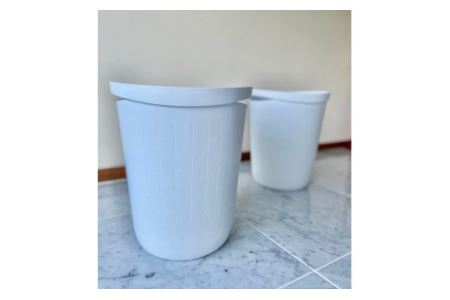 【エコマーク認定】トヨテック　ダストボックス（ゴミ箱）　同色（白・白）セット