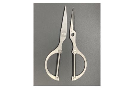 日本製 善六 オールステンレスキッチンハサミ 食洗器OK 洗える 良く切れます マイクロセレーション付きで滑らない