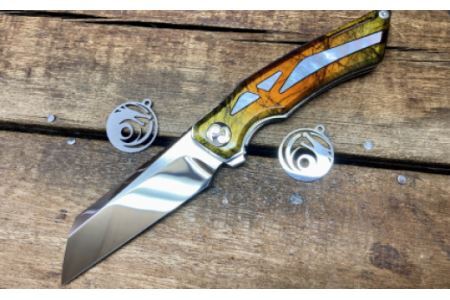 カスタムナイフ レイ 深海（黄／オレンジ）