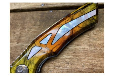 カスタムナイフ レイ 深海（黄／オレンジ）