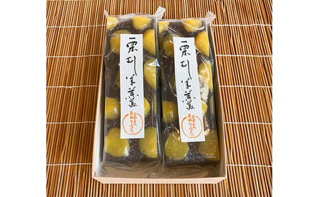 ようかん 栗蒸し羊羹 2本入 こしあん 甘露栗 岐阜県中津川市 F4N-1424