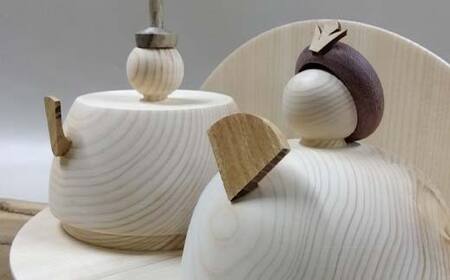 ひのきのひな人形 木製 雛人形 ひな祭り お祝い 贈り物 プレゼント お雛様 雛飾り 桧 工芸品 木工品 おしゃれ 岐阜 中津川 F4N-1812