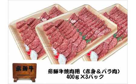 「肉の芸術品」飛騨牛焼肉用400g×3パック 焼肉 バーベキュー 40-012