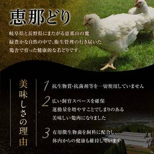岐阜県産 国産 鶏肉 恵那どり 胸肉 約1.5kg （6枚） 冷凍 小分け 真空パック 大容量 セット 産地直送 むね肉 F4N-2426