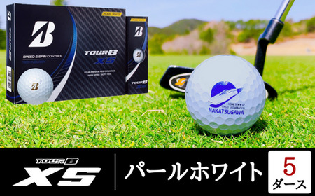 TOUR B XS パールホワイト 5ダース 中津川市オリジナルゴルフボール リニアロゴ入り 【ふるさと納税限定】 85002-PW