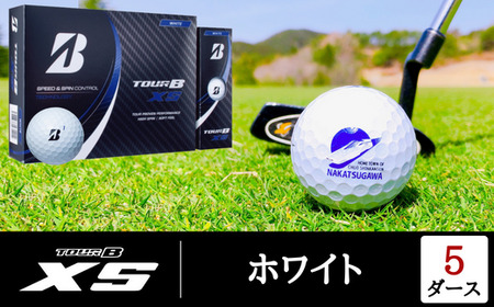 TOUR B XS ホワイト 5ダース 中津川市オリジナルゴルフボール リニアロゴ入り 【ふるさと納税限定】 85002-WT