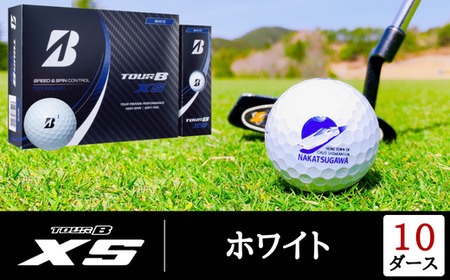 TOUR B XS ホワイト 10ダース 中津川市オリジナルゴルフボール リニアロゴ入り 【ふるさと納税限定】 169002-WT