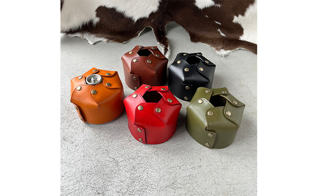 本革 OD缶カバー【OD缶230g】 栃木レザー 革小物 レザー小物  レッド