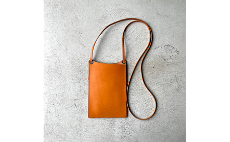 本革 スマホショルダー 栃木レザー ファッション小物 革小物 レザー小物 ショルダーバッグ シンプル ショルダーポーチ 牛革 カードポケット付き  キャメル